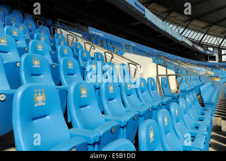 Etihad (anciennement la Ville de Manchester), Stade de Manchester City Football Club, Manchester, Angleterre, Royaume-Uni. Banque D'Images