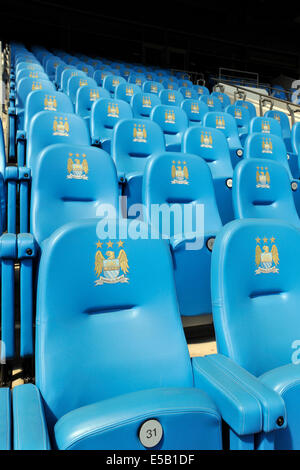 Etihad (anciennement la Ville de Manchester), Stade de Manchester City Football Club, Manchester, Angleterre, Royaume-Uni. Banque D'Images