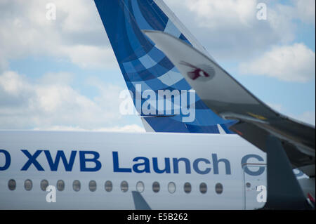 Airbus A350 XWB au Farnborough International Airshow 2014 Banque D'Images