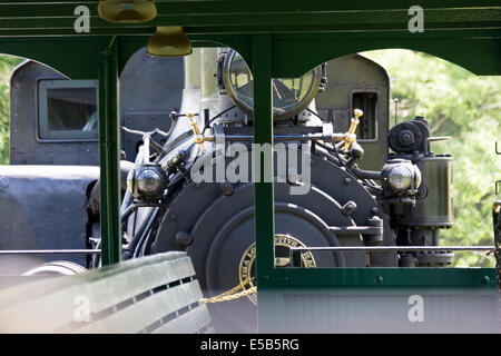 L'exploitation forestière, la locomotive Shay Cass Scenic Railroad, West Virginia, USA Banque D'Images