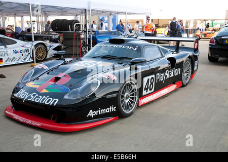 Towcester, UK. Le 25 juillet, 2014. Un modèle dans le pitts à Silverstone. Credit : Keith Larby/Alamy Live News Banque D'Images