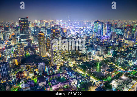 Tokyo, Japon paysage urbain dans le Minato Ward. Banque D'Images