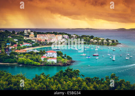 St John, US Virgin Island à Cruz Bay. Banque D'Images