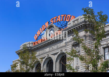 Denver Colorado USA - 26 juillet 2014. La gare Union s'ouvre au public pour la première fois depuis la rénovation a commencé en 2008. Credit : Ed Endicott/Alamy Live News Banque D'Images