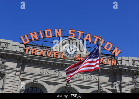 Denver Colorado USA - 26 juillet 2014. La gare Union s'ouvre au public pour la première fois depuis la rénovation a commencé en 2008. Credit : Ed Endicott/Alamy Live News Banque D'Images