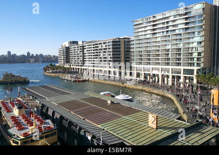 Regarder sur Sydney Circular Quay, Sydney, Australie Banque D'Images