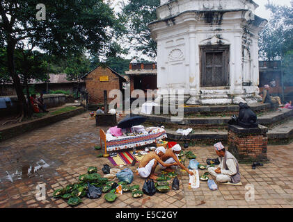 Rituel des funérailles par newari personnes ( Népal) Banque D'Images