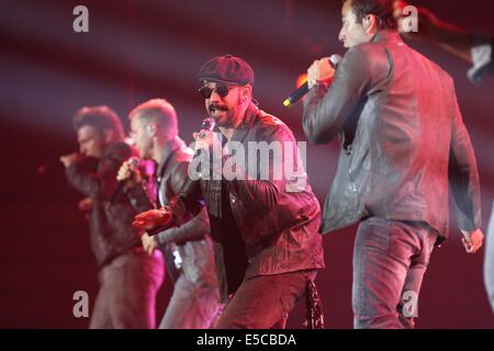 Gdansk, Pologne 27 avril, juillet 2014 Backstreet Boys groupe fait vivre sur la scène de l'ERGO Arena sports hall à Gdansk. Credit : Michal Fludra/Alamy Live News Banque D'Images