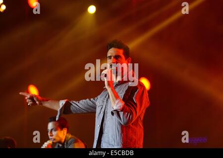 Gdansk, Pologne 27 avril, juillet 2014 Backstreet Boys groupe fait vivre sur la scène de l'ERGO Arena sports hall à Gdansk. Credit : Michal Fludra/Alamy Live News Banque D'Images