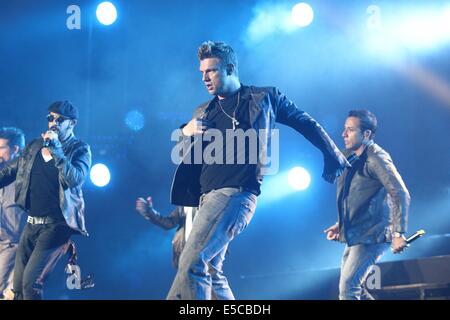 Gdansk, Pologne 27 avril, juillet 2014 Backstreet Boys groupe fait vivre sur la scène de l'ERGO Arena sports hall à Gdansk. Credit : Michal Fludra/Alamy Live News Banque D'Images