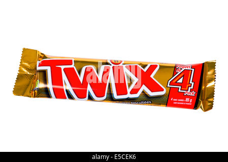 Twix candy bar, snack-bar Banque D'Images