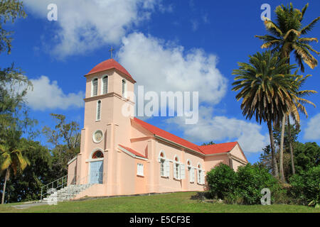 Notre Dame du Perpétuel Secours à l'église paroissiale de Tirells en Antigua et Barbuda. Une église catholique dans les Caraïbes. Banque D'Images