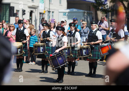 Pipers jeux du Commonwealth de 2014 à Glasgow Banque D'Images