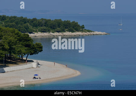 Plage de l'Adriatique, Zadar, Šibenik-Knin, en Croatie, Dalmatie Comté Banque D'Images