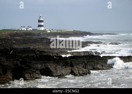 Hook Lighthouse, Hook Head, dans le comté de Wexford, Irlande Banque D'Images