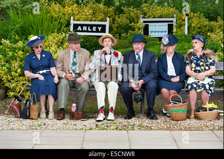 1940 Week-end à Arley, Worcestershire, sur la Severn Valley Railway, 2014 Banque D'Images