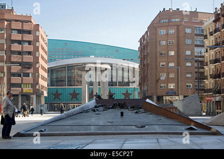 Le Palacio de los Deportes et Felipe II square, Madrid, Espagne Banque D'Images