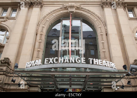 La façade extérieure du Royal Exchange Theatre, Manchester, Angleterre, RU Banque D'Images