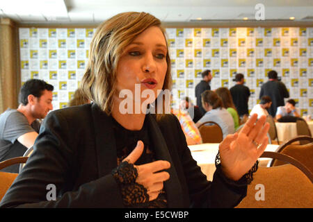 Vera Farmiga au cours d'une table rondes pour la série télévisée "Bates Motel" le 25 juillet 2014 lors de la Comic-Con de San Diego International a organisé au San Diego Convention Center de San Diego. Banque D'Images