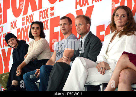 Charlie Tahan, Shannyn Sossamon, Tim Griffin, Toby Jones et Melissa Leo assister à la FOX Petit déjeuner de presse conférence de presse de la série "Wayward Pines' le 25 juillet 2014 au Roof Lounge de l'hôtel Andaz San Diego durant la Comic-Con de San Diego International. Banque D'Images