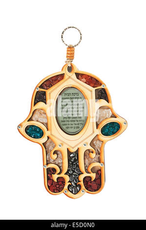 Amulette main Hamsa, utilisé pour se protéger du mauvais œil dans les pays méditerranéens. Banque D'Images