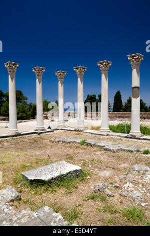 Le Temple d'Apollon, Corinthe Le Asklepion, île de Kos, Dodécanèse, Grèce. Banque D'Images