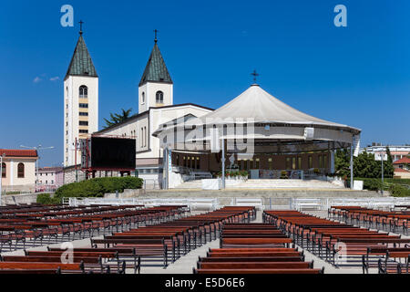 L'église Saint Jacques de Medjugorje en Bosnie Herzégovine. Banque D'Images