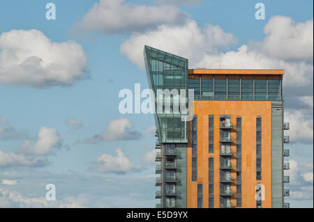 L'horizon appartement central bloc sur le coin de Rochdale Road et Swan Street dans le nouveau domaine de Manchester. Banque D'Images