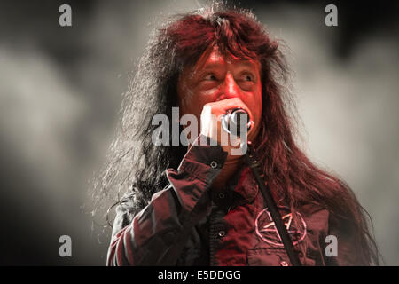 LINCOLN, CA - 25 juillet : Joey Belladonna d'Anthrax effectue à l'appui de ce métal sur l'Anthrax, Living Color et C Banque D'Images