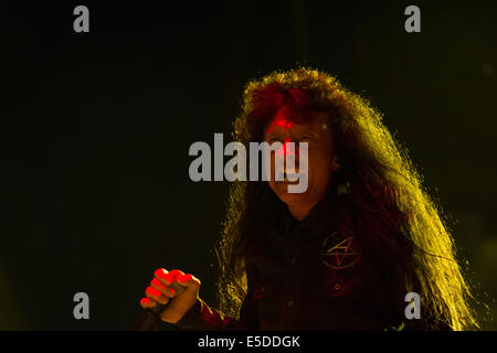 LINCOLN, CA - 25 juillet : Joey Belladonna d'Anthrax effectue à l'appui de ce métal sur l'Anthrax, Living Color et C Banque D'Images