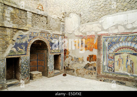 Casa di Nettuno e Anfitrite, Maison de Neptune et Amphitrite, site archéologique, Herculanum, Ercolano, Naples, Campanie Banque D'Images