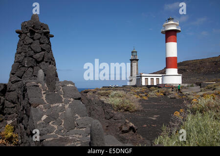 L'ancien et le nouveau phare de la Punta de Fuencaliente, La Palma, Canary Islands, Spain, Europe Banque D'Images