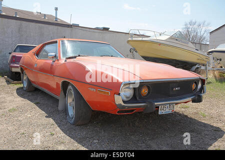 Un Américain 1971 AMC Javelin AMX dans 401 Minneapolis, Minnesota, USA. Banque D'Images