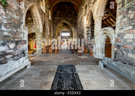 L'intérieur de l'abbaye d'Iona, une abbaye historique situé sur l'île d'Iona, juste à côté de l'île de Mull. C'est l'une des plus anciennes Banque D'Images