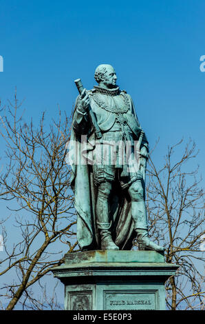 Esplanade du Château d'Édimbourg, statue de Field Marshall Frederick, duc d'York, commandant en chef de l'armée britannique, 1795. Banque D'Images