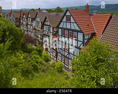 Maisons dans Fischerstad à Bad Sooden-Allendorf, Hesse, Allemagne Banque D'Images