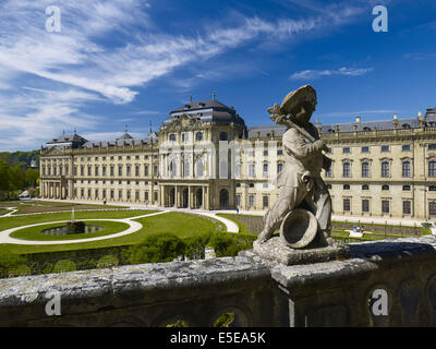 Les Jardins de la Cour d'Allemagne Résidence de Wurtzbourg Banque D'Images