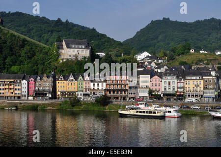 Avis de Cochem, sur la Moselle, Allemagne Banque D'Images