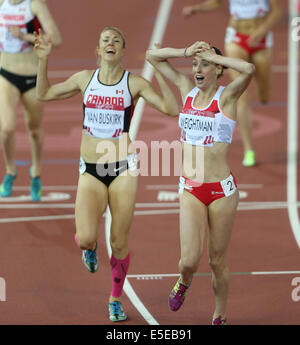 LAURA WEIGHTMAN ARGENT 1500 mètres Hampden Park Glasgow Ecosse 29 Juillet 2014 Banque D'Images