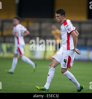 Cambridge, UK. 29 juillet, 2014. Pré saison Friendly. Cambridge United contre MK Dons. Tom Flanagan de MK Dons. © Plus Sport Action/Alamy Live News Banque D'Images