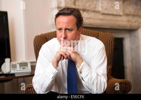 .David Cameron, Premier ministre britannique en No 10 Downing Street Banque D'Images