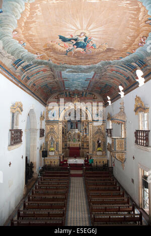 La peinture du plafond dans le couvent de Saint peut des anges (Santa Maria dos Anjos), Penedo, Brésil Banque D'Images