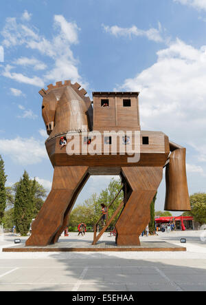 Cheval de Troie, Trojan, Troy, Province de Çanakkale, Région de Marmara, en Turquie Banque D'Images