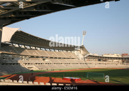 France, Paris 13, stade charlety, boulevard kellermann, avenue pierre de coubertin, sport, piste, athlétisme, Architectes : Bruno et Henri Gaudin Banque D'Images