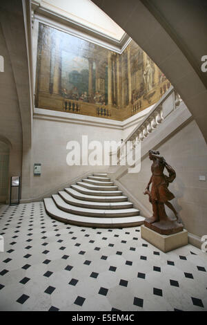 France, paris 3 e, le marais, Hotel particulier, Hotel Carnavalet, musée carnavalet, grand escalier roulant, Banque D'Images