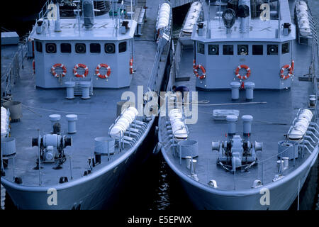 France, Bretagne, finistère, nord, brest, port militaire et château, arsenal, châteaux de guerre, marine nationale, Banque D'Images
