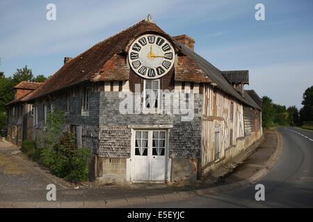 France, Basse Normandie, calvados, pays d'auge, Pays de cambremer, route du cidre, le cadran, maison, Banque D'Images