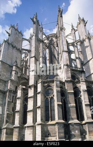 France, région picardie, oise, beauvais, cathédrale saint pierre, édifice religieux, chevet, art goique, Banque D'Images