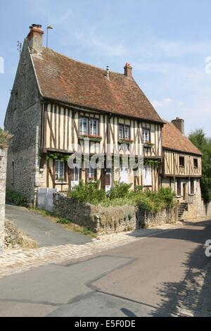 France, région ile de france, seine et marne, provins, cité média, maison, colombages, pans de bois, Banque D'Images