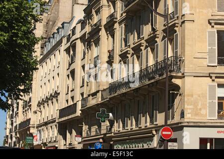 France, Ile de France, paris 16e arrondissement, alignement entre le 52 et 60 rue d'auteuil, immeubles, façades, Banque D'Images